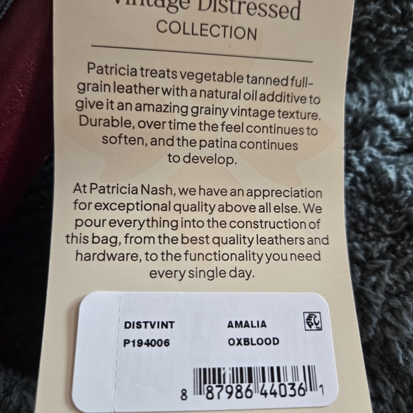 Patricia Nash Burgundy Crossbody Phone Bag with Gold Hardware - Picture 8 of 16